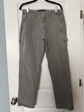 Abercrombie Mens Grey Cargo Style Pants